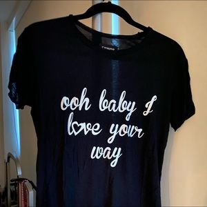 Sauce Graphic T-shirt in black with white graphic